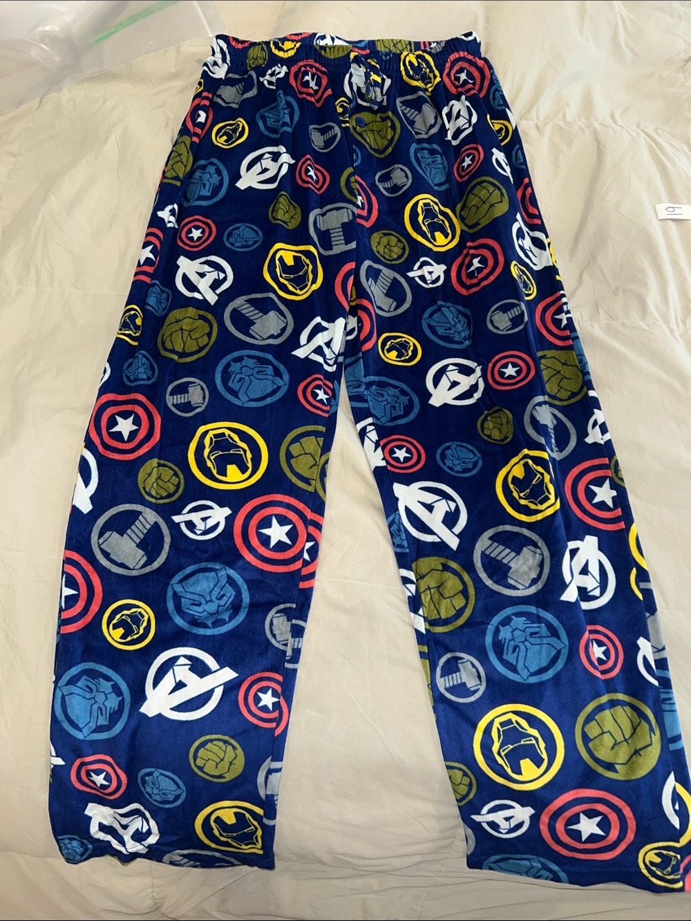 Marvel Navy Blue Avengers Symbol Pajama Pants